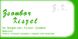 zsombor kiszel business card